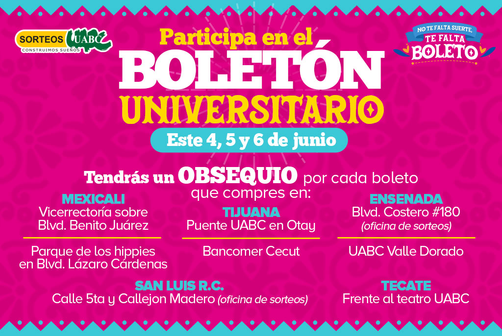 Sorteos UABC Universidad Autónoma de Baja California